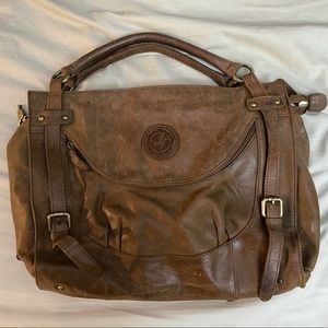 One Fated Knight brown leather purse